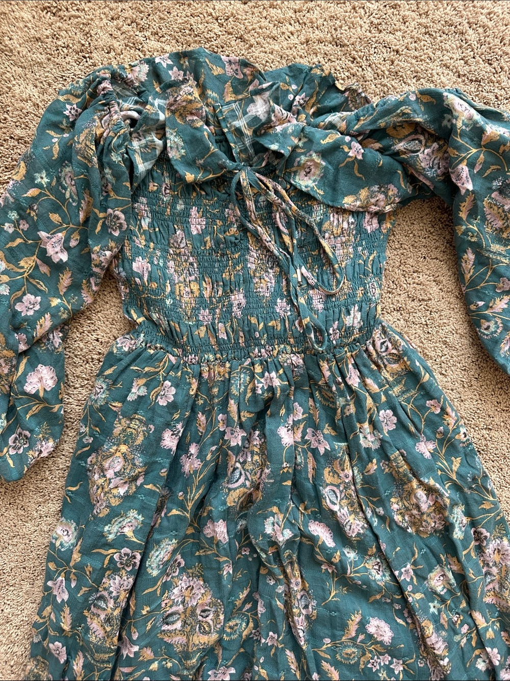 Free People Oasis Print Floral MIDI Dress - Picture 2 of 5